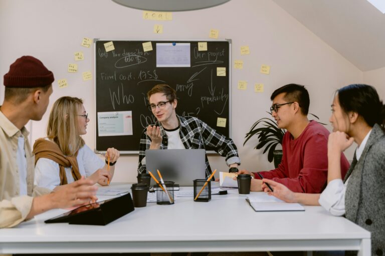 Office Team Having a Meeting in the Room